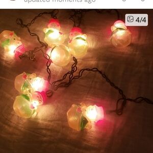 Blow Molds Vintage Christmas Snowman Lights 2005 Globe snow